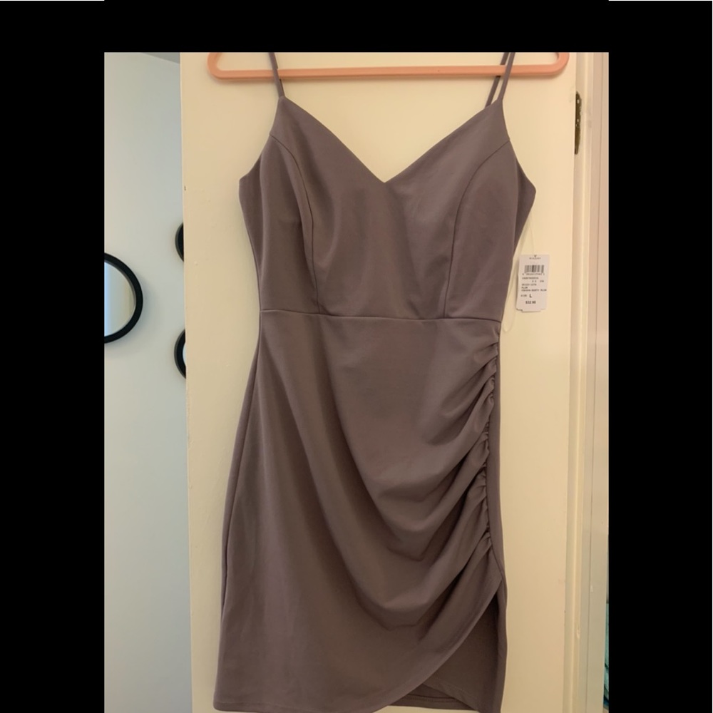 New purple fitted dress